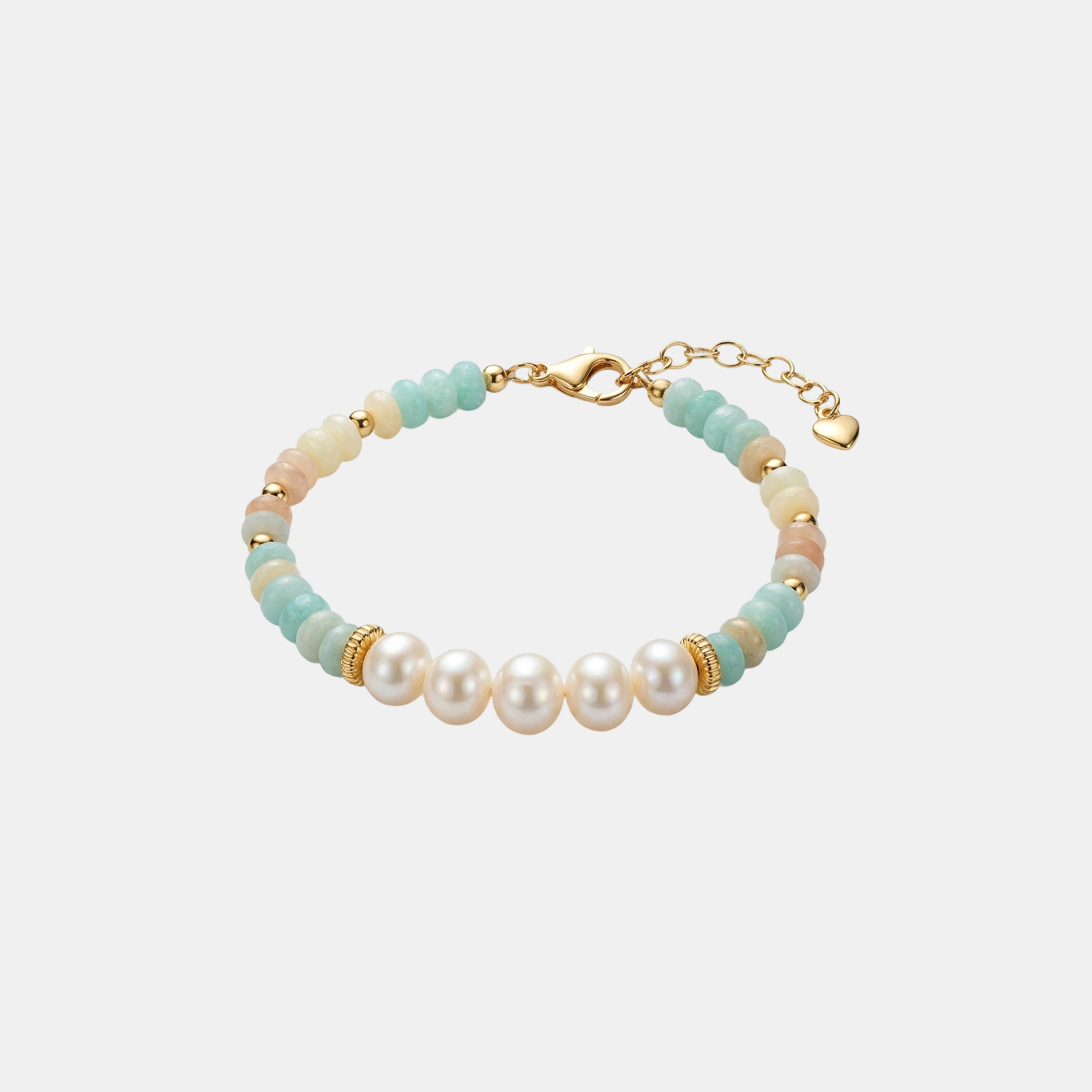 Turquoise Bead Pearl Bracelet