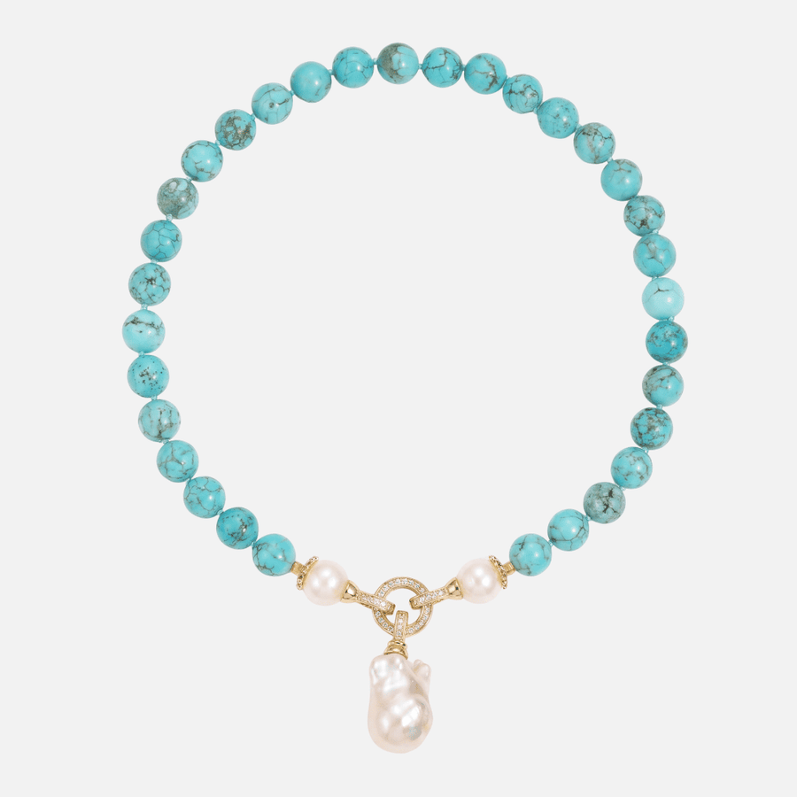 Azure Pearl Necklace