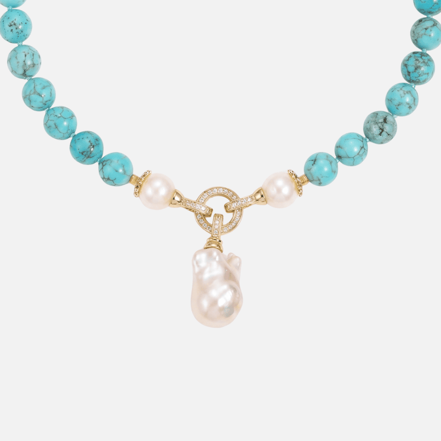 Azure Pearl Necklace