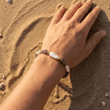 Amethyst Bead Pearl Bracelet