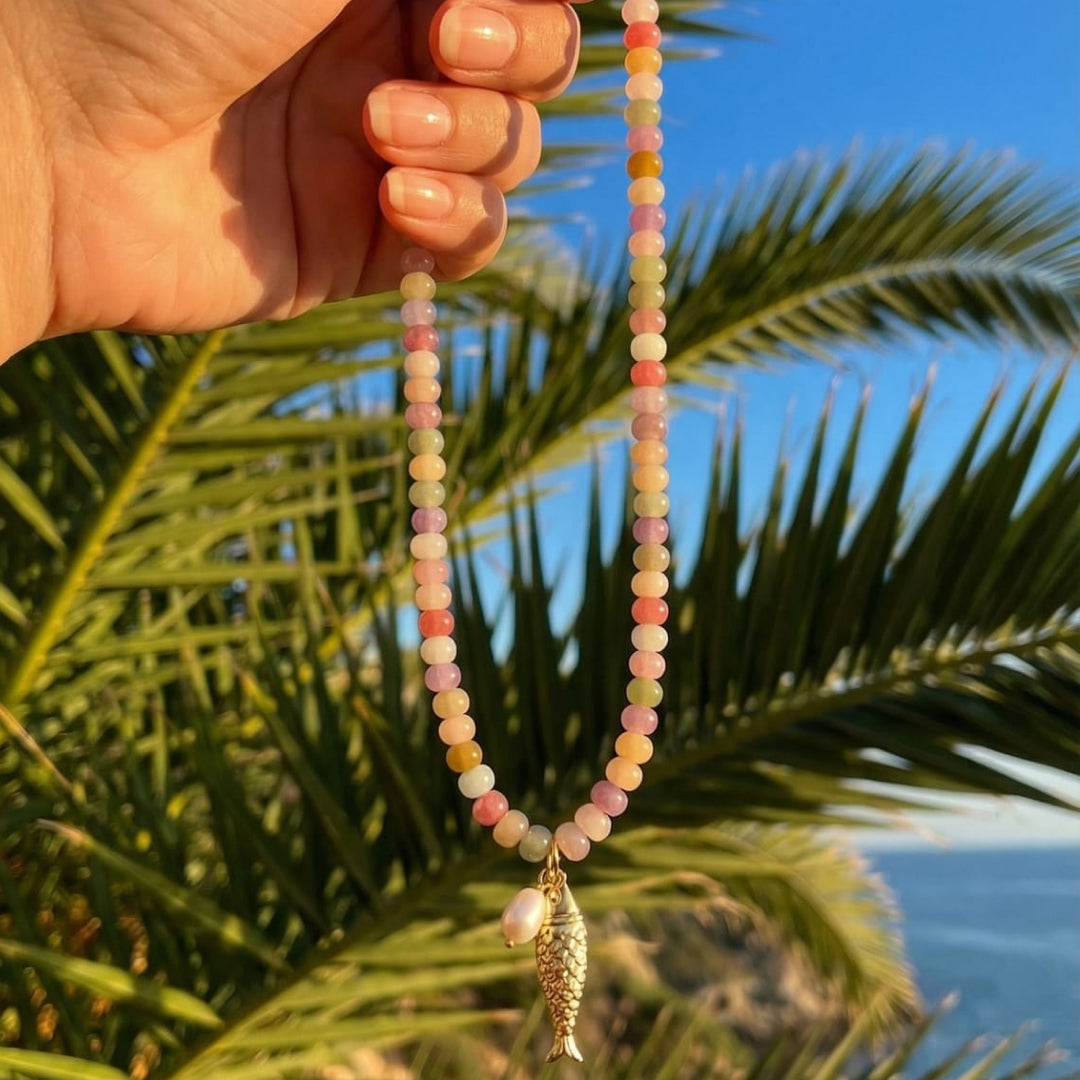 Candy Bead Fish Necklace