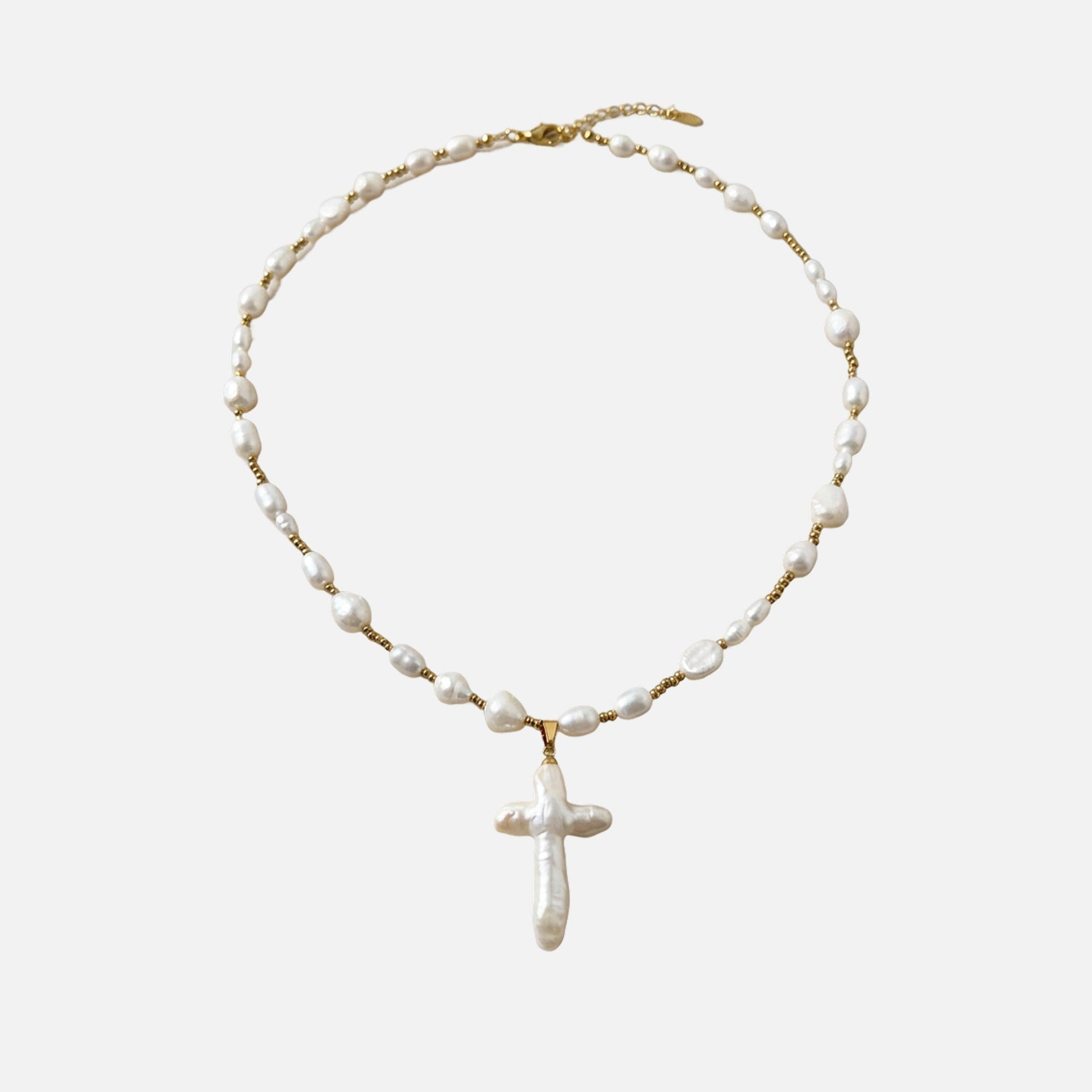 Pearl Cross Necklace