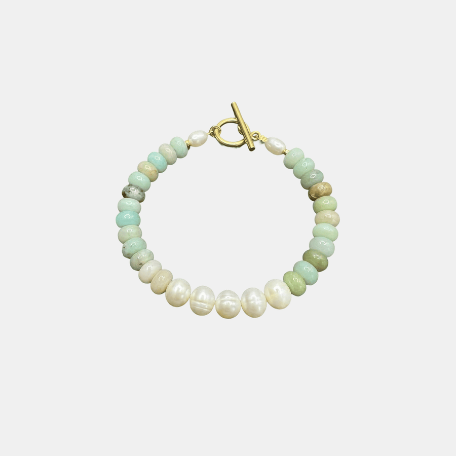 Pearl Center Turquoise Bracelet