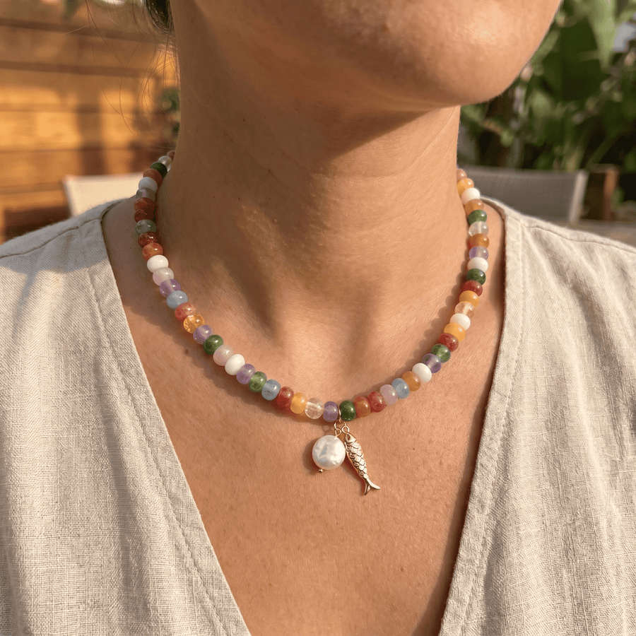 Candy Bead Fish Necklace