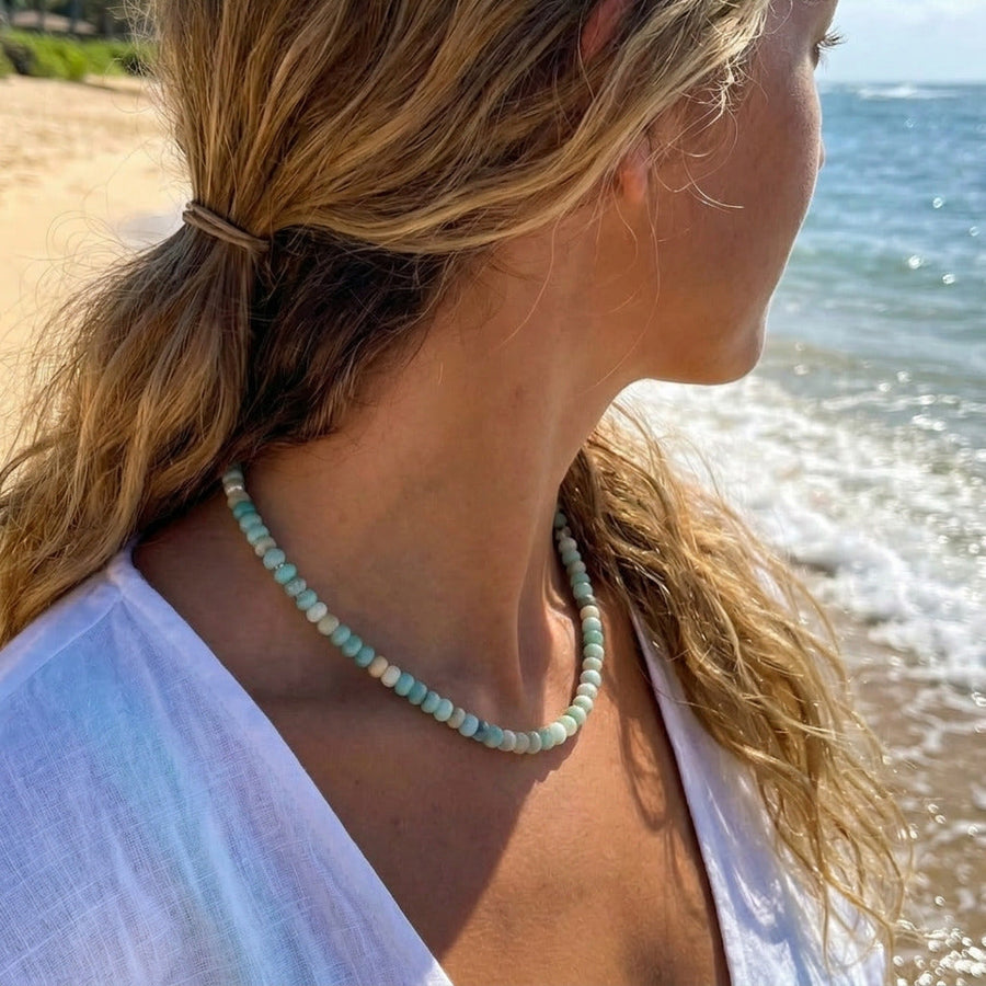 Amazonite Stone Bead Necklace