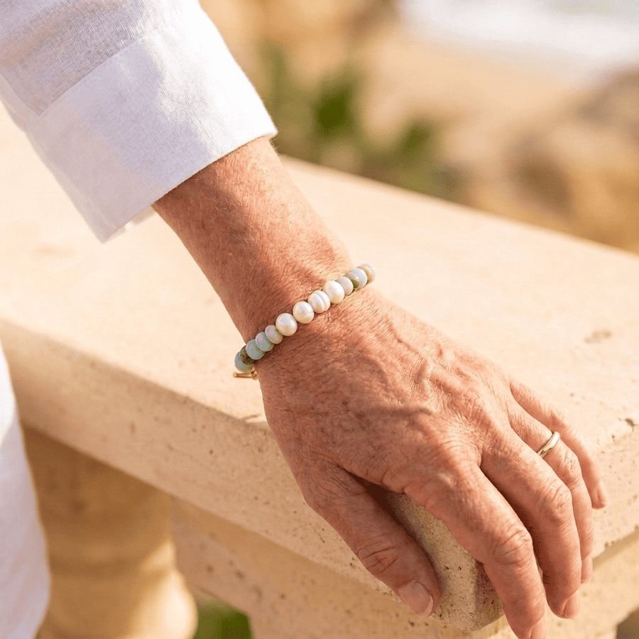 Pearl Center Turquoise Bracelet